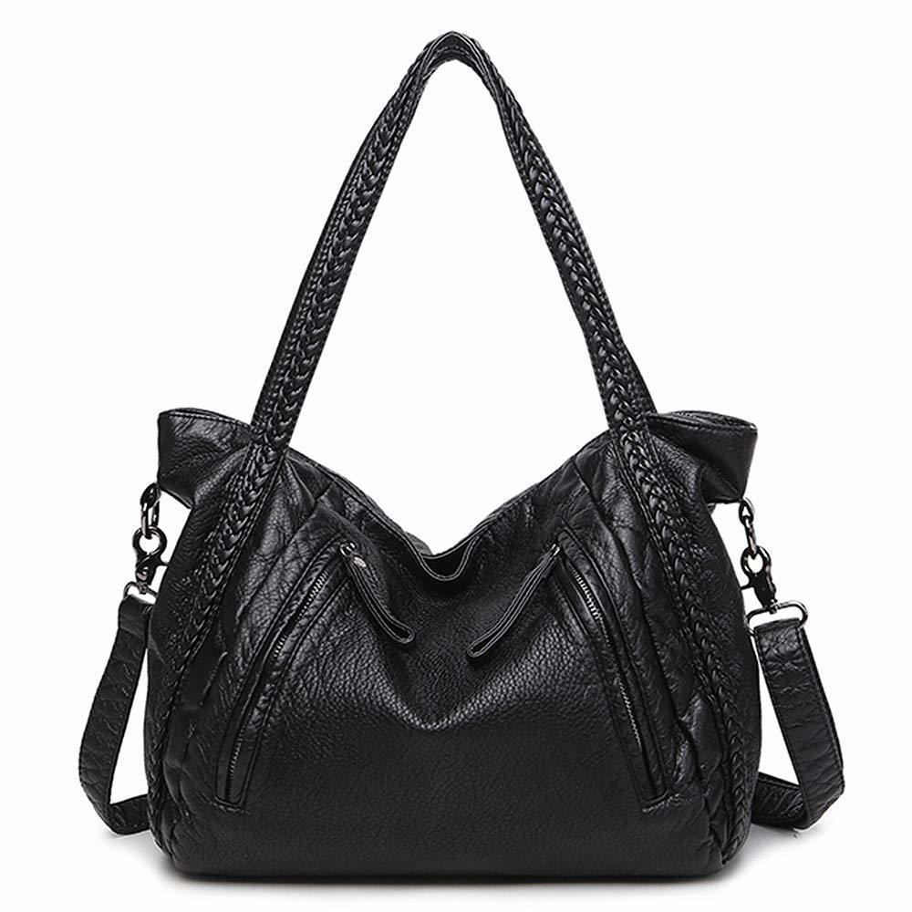 Large Slouchy Tote Bag Purse Soft Leather Hobo Bags Braided ;) - Picture 2 of 6